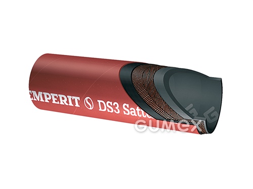 Hadica na paru DS3, 13/23mm, para: 6bar, +164°C, voda: 18bar, +95°C, EPDM/EPDM, červená